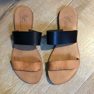Joie Sable Sandal in Natural and Black